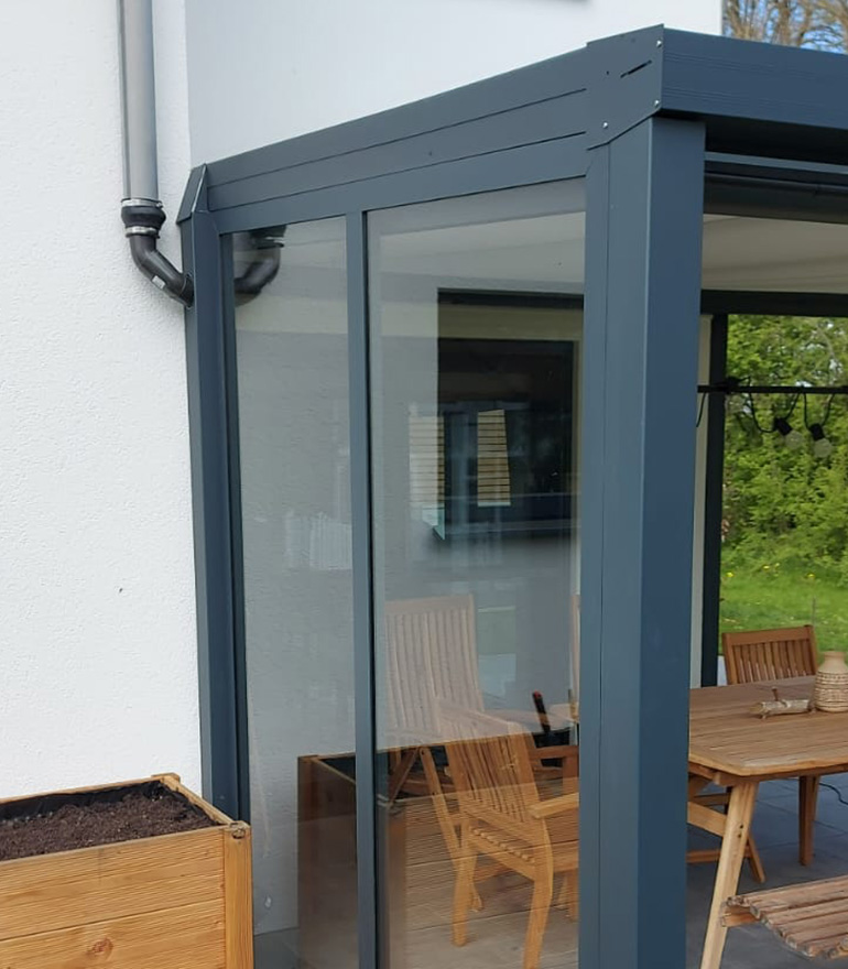 Terrassenüberdachung Seitenwand